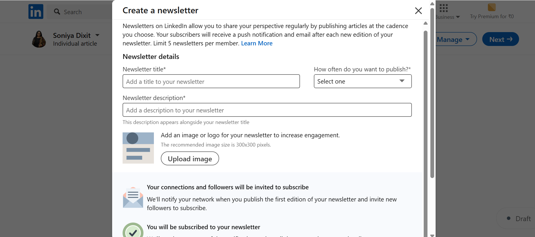 create a newsletter